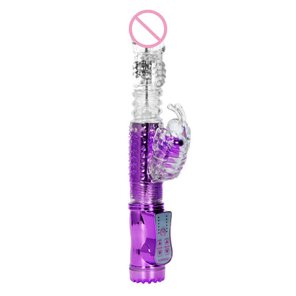 Rabbit Vibrator Telescopic Dildo Vibrator G-Spot Clit AV Stick Stimulator Vaginal Massager Sex Toys for Women Female Rechargable