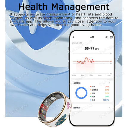 2026 New Smart Ring Color Enamels Women Female Stainless Steel Intelligent Finger Ring IP68 Waterproof Smartring Fitness Tracker