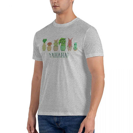 Korok Yahaha T Shirt Men 100% Cotton Vintage T-Shirt Round Collar Z-Zelda Tee Shirt Short Sleeve Clothes Gift Idea