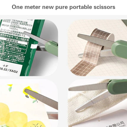 1pc Multifunctional Scissors Compact Pocket Portable Scalable Folding Stainless Steel Scissors Sharp Travel Scissors