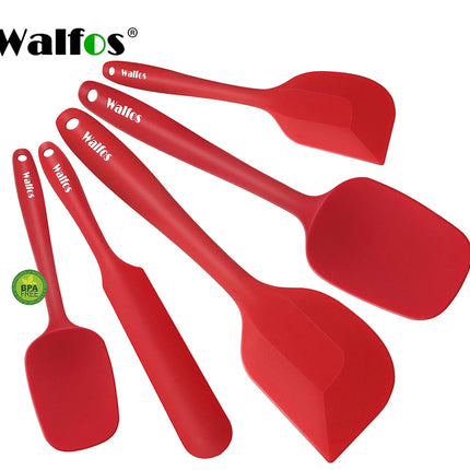 Walfos 5PCS/Set Non-Stick Silicone Spatula Baking Pastry Heat-Resistant Silicone Spatula Kitchen Utensil Cooking Tool