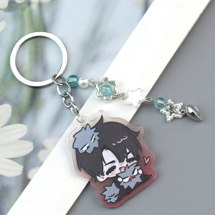 2Pcs Alien Stage Ivan & Till Cartoon Keychain Acrylic Chain for Woman Men Fashion Anime Figure Acrylic Keyring Pendant Gift