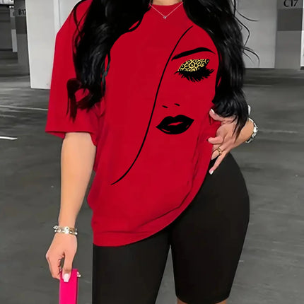Women's Sports Crew Neck Short Sleeve T-shirt Top with Medium Stretch Polyester Fabric