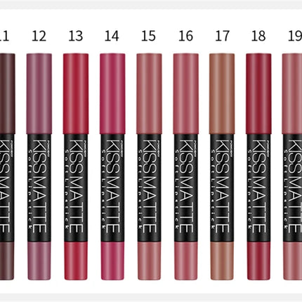 19 Colors Sexy Matte Lip Stick Lipliner Lip Liner Pencil Lasting Nude Rotatable Lipsliner Pen Set Beauty Makeup Tool Cosmetic