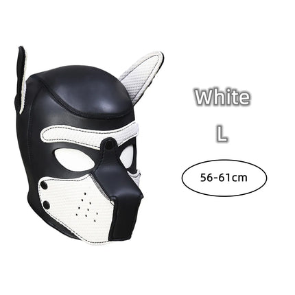 Exotic Accessory of XL New Increase Large Size Puppy Cosplay Neoprene Fetish Hood Mask for Couples Dog Role Play Erotic Costume