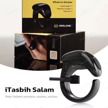 Electronic Tasbih Counter Weslamic Itasbih Zikr Ring Digital Counting Accessory for Prayers, Up to 9999 Counts Waterproof 2025