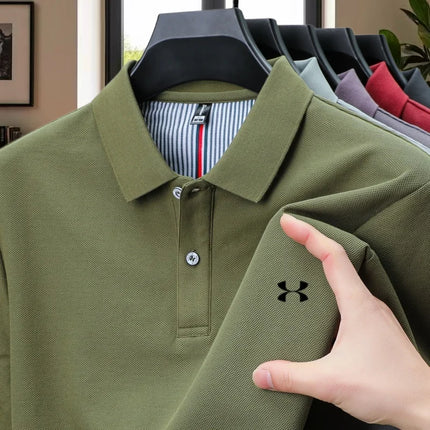 Luxury Men Brand Exquisite Simple Embroidery Hot Selling POLO Shirt Summer New Item 100% Cotton Comfortable Breathable Short Top