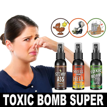 1Pc 30ML Liquid Fart Spray Can Stink Bomb Ass-Smelly Stinky Gas Crap Gag Prank Novelties Toy Joke Stink Bomb Party Supplies