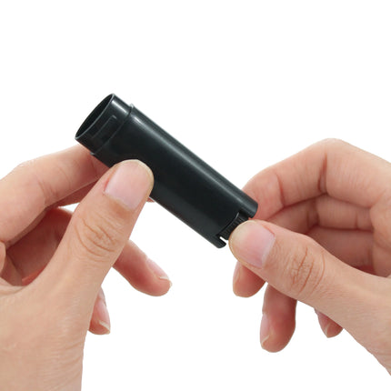 100pcs 5g Plastic Transparent Cosmetic Round Lip Balm Tubes Empty 5ml Oval Black Lipstick Tube Packaging Lip Balm Container