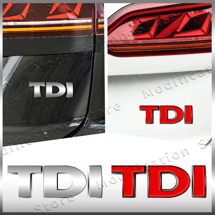 Creative 3D ABS TDI Letter Logo Emblem Car Fender Side Rear Tail Trunk Badge Sticker For Golf 4 5 6 MK4 MK5 Passat Jetta Polo
