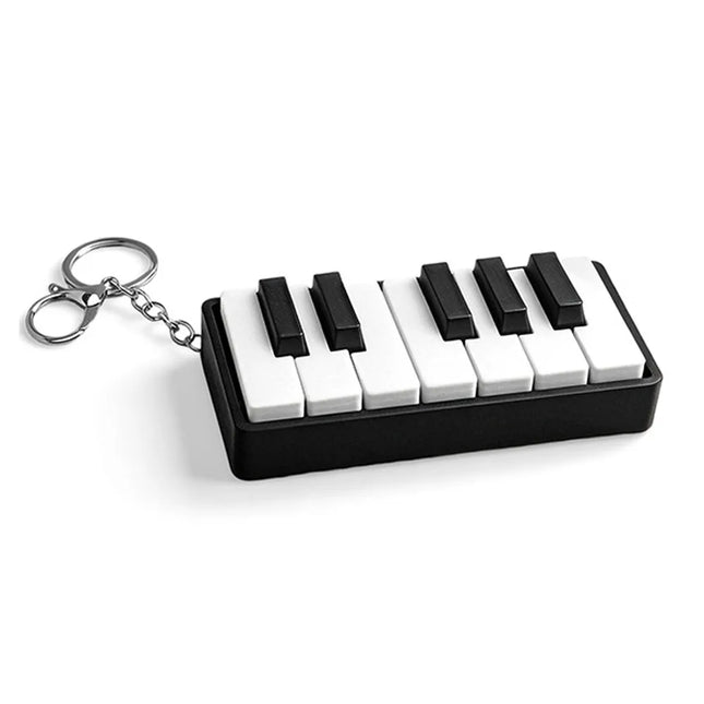 3D Printed Piano Stress Clicker Keychain Novelty 12-key Press Piano Keyboard Clicker Plastic Click Sound Effect
