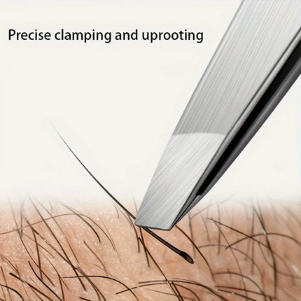 A Four-piece Precision Tweezers set - Professional Stainless Steel Eyebrow Tweezers, Multi-purpose Eyebrow Trimmers