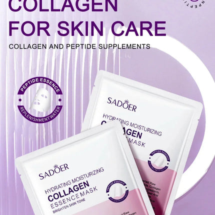 Collagen Anti Wrinkle Facial Mask Anti Aging Fade Fine Lines Firm Skin Moisturizing Brightening Smooth SkinCare Korean Cosmetics