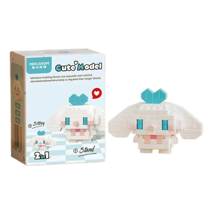 99 style SANRIO Hello Kitty Building Blocks Cartoon Figures Kuromi Bricks My Melody Children's Assembly Toys Cinnamoroll Gift