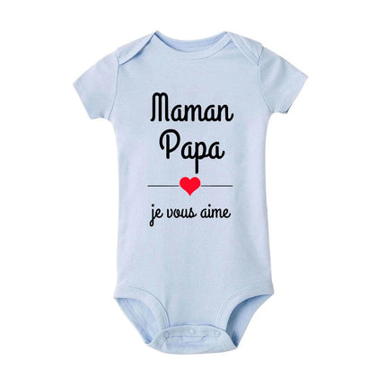 Mom Dad I Love You Baby Bodysuits Mothers Day Infant Outfit Fathers Day New Born Boys Girls Clothes Mothers Day Fathers Day Gift
