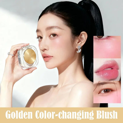 Golden Highlighter Peach Blush Hydrating Multi-purpose Cream Golden Color-changing Blush Warming Natural Pink Lip And Cheek Dual