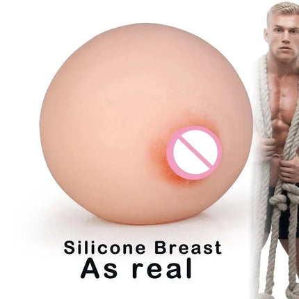 2025 New Artificial Chest Insertable Fake Silicone Breast Tools Men Masturbator Boobs Sex Toys For Men Adult Products