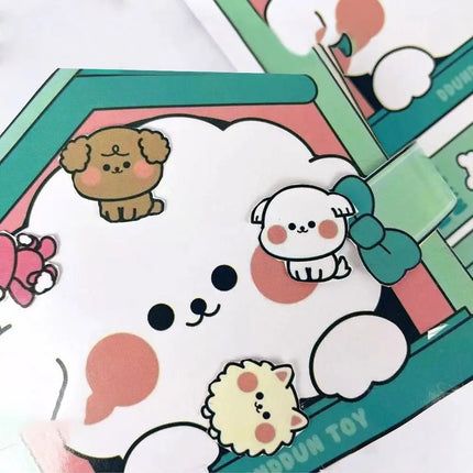 Paper Waffle Quiet Book Colorful Bread Cartoon Busy Book Fried Chicken Handmade Toy Snack Bar Sticker Game.
