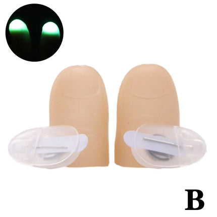 Magic Thumb Lightup Trick Set Finger Lamp 1 Pair Fake Finger Prank Toy Tool Easy Illusion Anyone Can Do It