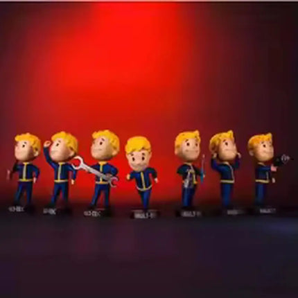 Anime Bobblehead Cute Vault Boy Full Set Action Figure Toys Collection Model Doll Desktop Ornament Display Boy Gifts