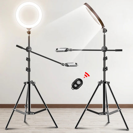 26CM Photography Led Video Ring Light Circle Fill Lighting Camera Photo Studio Phone Selfie Lamp Ringlight Tripod & Phone Holder