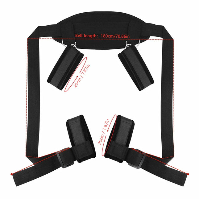 Erotic Adult Games Sex Toys For Couples Open Leg BDSM Bondage Restraints Nylon Chastity Ankle Handcuffs Kit Sex Shop