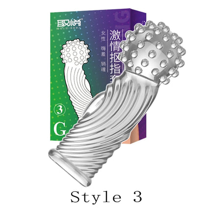 G Spot Finger Sleeve Massage Condoms Adult Toys for Women Masturbation Large Particles Flirting Sex Toys juguetes para adultos