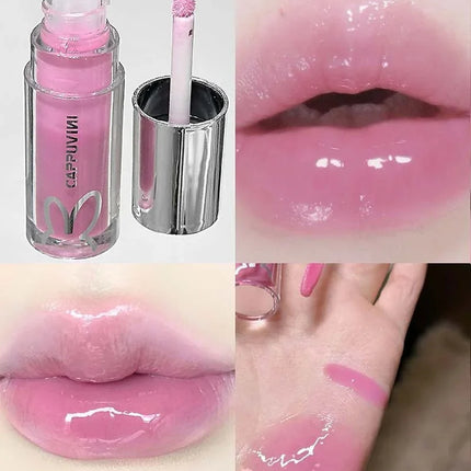 Cute Sparkling Mirror Lipstick Moisturizing Sexy Pink Shining Lips Gloss Long Lasting Lip Tint Makeup Jelly Glaze Cosmetics