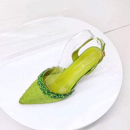Insightlink Lady High Heels Crystals Shoes and Bag Set Rhinestone Handbag with Sandals for Wedding Gems Clutch Purse with Shoes