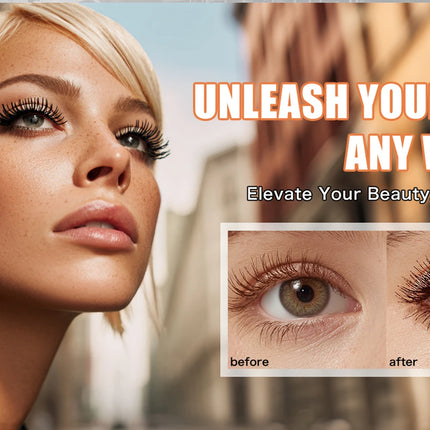 Double Ended Waterproof Mascara Black&Brown, Long-Lasting Lashes, Volumizing Lengthening for All Skin Types, Mascara Waterproof