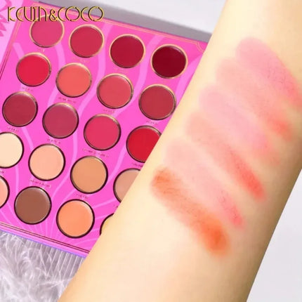 KEVIN&COCO98-colorFlip Book Eyeshadow Palette Matte PearlBlush ContourHighlighter EarthyColor Multi-functional Facial Makeup Set