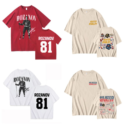 24 Hollander Montreal Voyageurs Club T-Shirt Men Women Heated Rivalry Ilya Rozanov 81 T-Shirt High Quality Tees Shirts