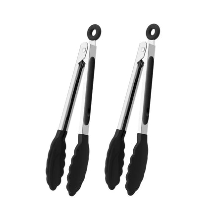 1 Piece High Temperature Resistant Nylon Stainless Steel Food Clip Outdoor BBQ Bread Clip Kitchen Utensil