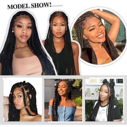 6X Braids 26 Inch Braiding Hair Pre Stretched Blonde Ombre Braiding Hair Synthetic Fake Hair Extensions for Braids Women