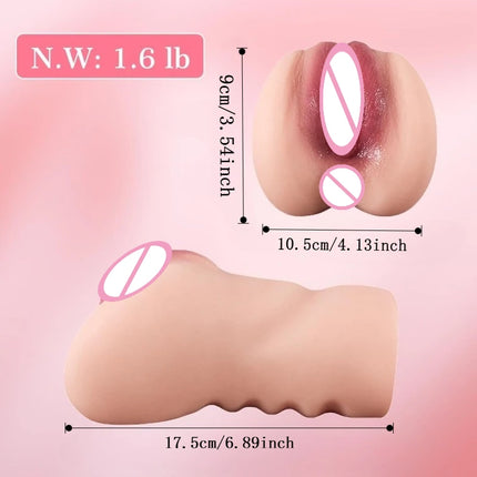 Realistic Artificial Vagina Pussy Male Masturbator Waterproof Silicone Pocket Pussy Sex Doll Blowjob 18+ Adult Sex Toys for Men