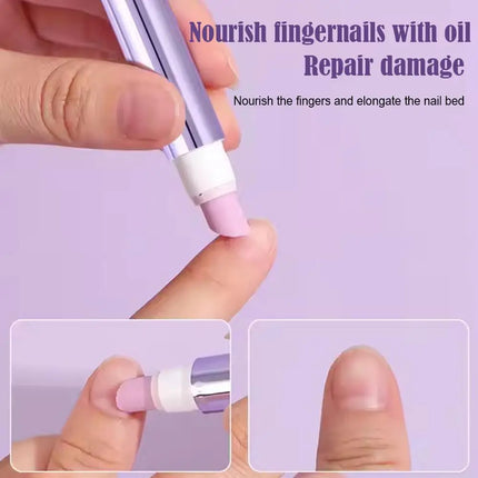 3-in-1 Cuticle Oil Pen Cuticle Pusher Nail Pen Dead Skin & Cuticle Remover Pen Nail Oil Pen with Ceramic Tip for Nails Care