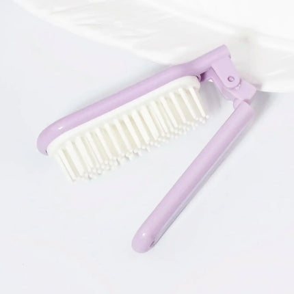 Portable travel folding comb, anti-static mini pocket hair comb, plastic folding comb, Special for real hair wigs