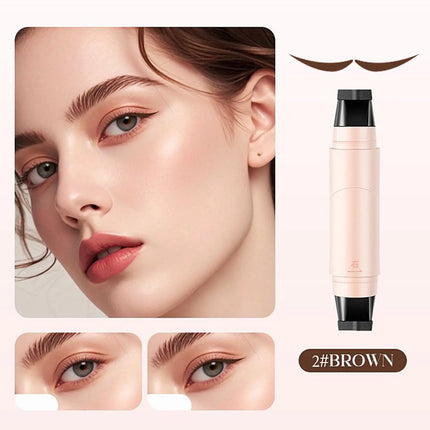 New Duals-Head Rotatable Eyeliners Stamp Integrated Waterproof Long Wear Wing Stencil Liquid Eye Liner Pen Fast Drying Makeup