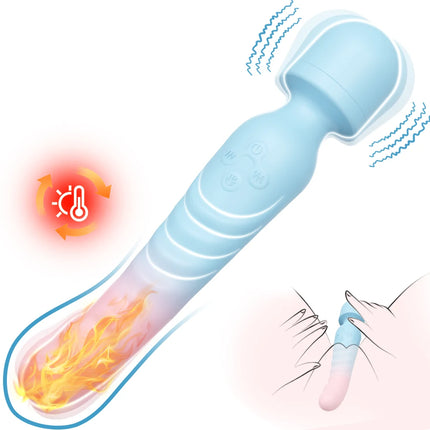 AV Magic Wand Heating Dildo Vibrator for Women Nipple Vagina Clitoris Stimulator Massager Couple Masturbation Adult Sex Toys