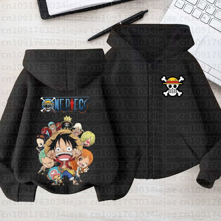 2026 One Piece Anime Hoodie Zipper Hoodie Men Women Luffy Print Graphic Streetwear Casual Pullover Long Sleeve Tops Autumn