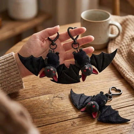 Gothic Style Bat Keychain Soft Portable Lightweight Bat Hanger Decoration Novelty Pendant Backpack Ornament