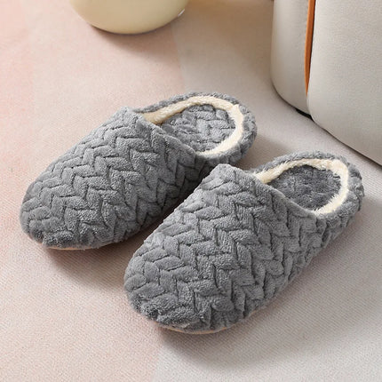 Women Indoor Slippers Warm Plush Home Slipper Autumn Winter Shoes Woman House Flat Floor Soft Silent Slides for Bedroom