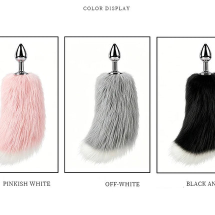 Wireless Remote Control Fox Tail Metal Anal Plug Vibrating Tail Butt Plug Vibrator For Women Dildos Stimulator Adult Sex Toys