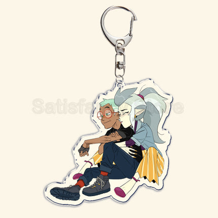 The Owl House Keychain Luz Noceda King Eda Hooty Acrylic Key Chain Pendant Key Ring Keychains for Bag Pendant Aaccessories Gift