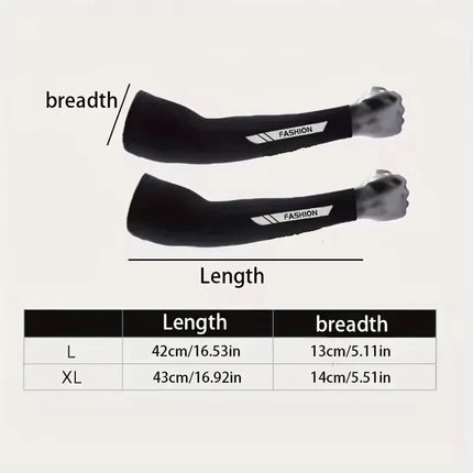 1Pair UPF50+ Summer Cool Feeling Arm Sleeves Women Cycling Running Fishing Oversleeve Men Breathable Ice Silk Sunscreen Unisex