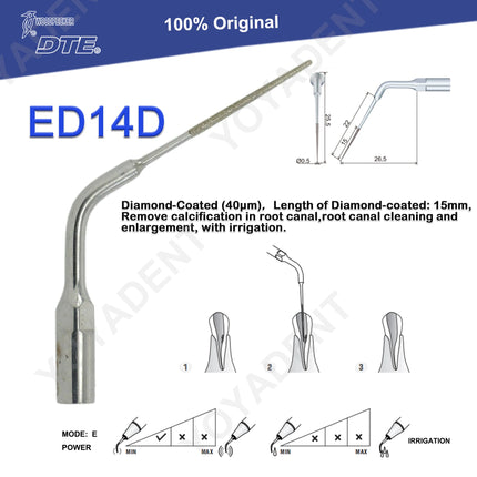Woodpecker Tips DTE Dental Ultrasonic Endo Scaler Tips Scaling Tips Fit EMS UDS NSK SATELEC Scaler Handpiece Dentistry Tools