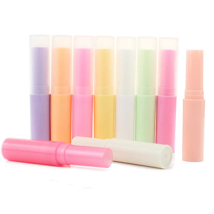 10/50/100pcs 4ml Lip Balm Container With Caps Portable Mini Empty Lip Balm Stick Tube Lipstick Tube Travel Cosmetic Containers