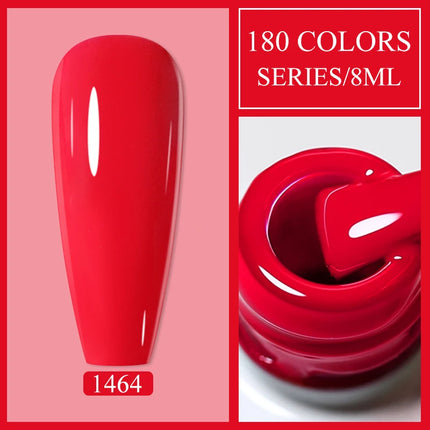 Parkson 8ml HEMA TPO FREE Color Gel Nail Polish Nude Pink Red Green Collection Nail Gel Polish Glitter Soak Off UV LED Gel