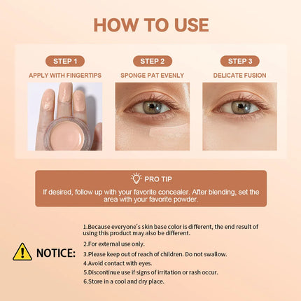 Eye Concealer Covers Dark Circles And Bags Under Eyes Brightens And Nourishes Eyes And Tightens Skin Korean Girls Eye Cosmetics