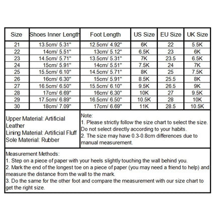 Winter Kids Boys Girls Fashion Boots British Style Zipper Velvet Warmth Non-Slip Short Boots Anti-slip Children Leather Shoes